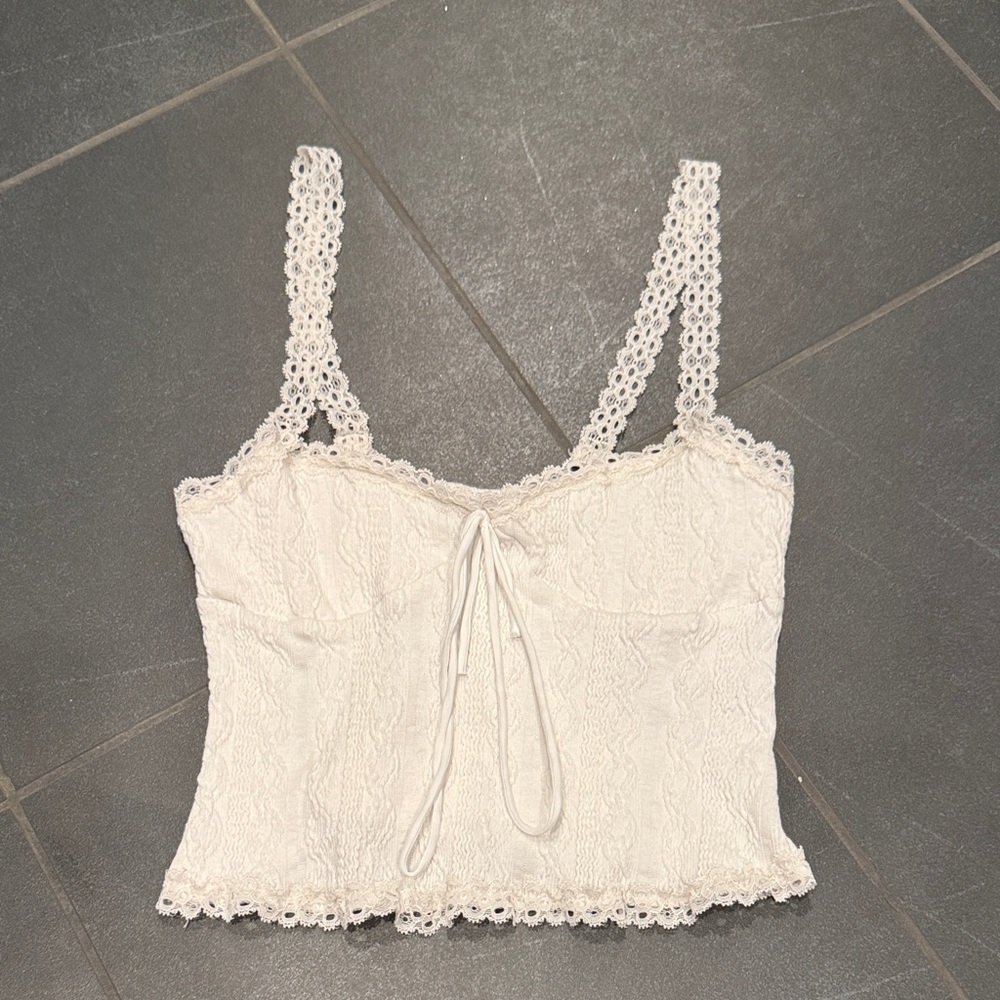Edikted White Lace Camisole Top
